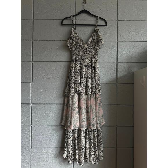 Women's MISA Los Angeles Bohemian Idalia Cold Shoulder Floral Midi Dress size M - Picture 4 of 5